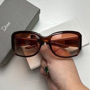 Vintage Dior Rose Colored Glasses, 90s Dior Sunglasses